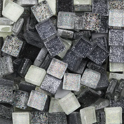 Miniatura 10 de Azulejos de mosaico de vidrio para manualidades, piezas de mosaico de forma cuadrada para suministros de manualidades