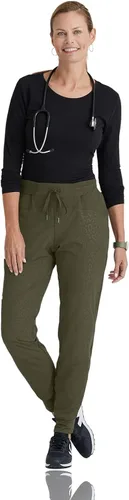 Miniatura 4 de Barco One Pantalón deportivo, pantalón quirúrgico de altura media, con tejido elástico de 4 vías y 3 bolsillos, para mujer