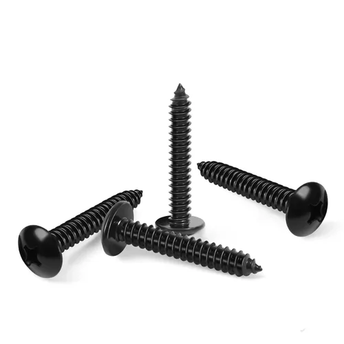 Miniatura 6 de Tornillos de madera autorroscantes #14 x 1-1/2 pulgadas, acabado negro, acero inoxidable 304 18-8, 25