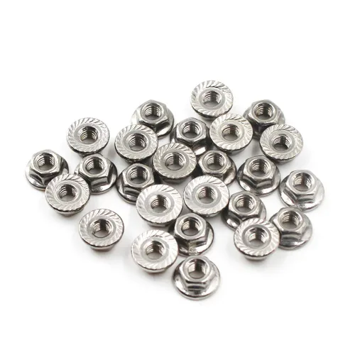 Miniatura 10 de Tuercas de brida métricas de acero inoxidable 304 M16 de 0.630 in, paquete de 8