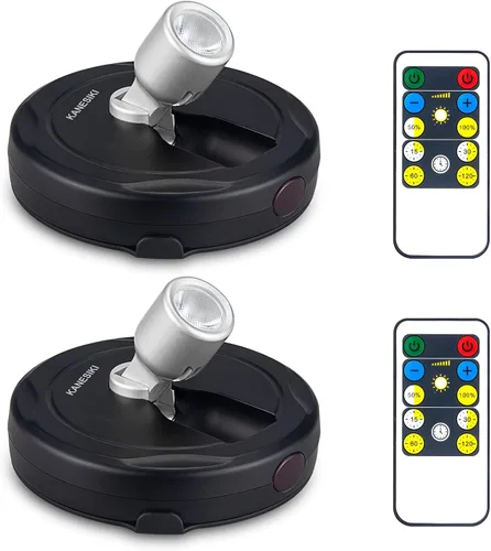 Miniatura 8 de Focos que funcionan con pilas, luz de imagen inalámbrica, iluminación de acento regulable, luces LED inalámbricas, luces adhesivas con control