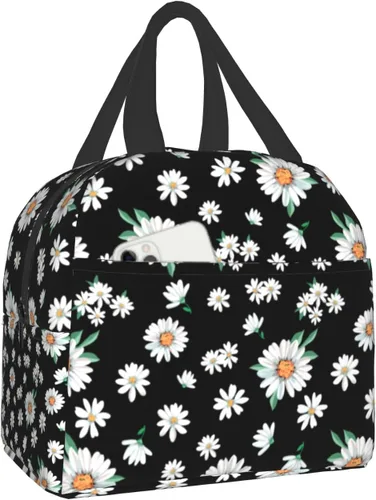 Miniatura 20 de Nerxy Lonchera a cuadros de búfalo azul, moderna, 8 x 5 x 8.5 pulgadas, suave bolsa de almuerzo para mujeres, niños, adultos, trabajo, escuela