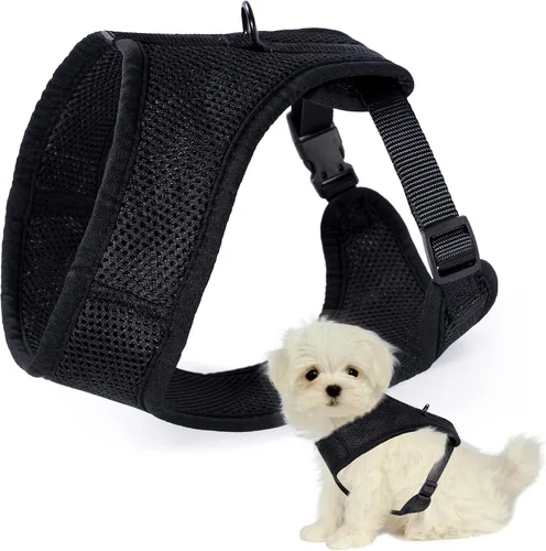 Miniatura 17 de Mile High Life Arnés para perro, chaleco floral de malla de aire para perros y gatos pequeños de 20 libras, fácil de poner, cierre fácil ajustable