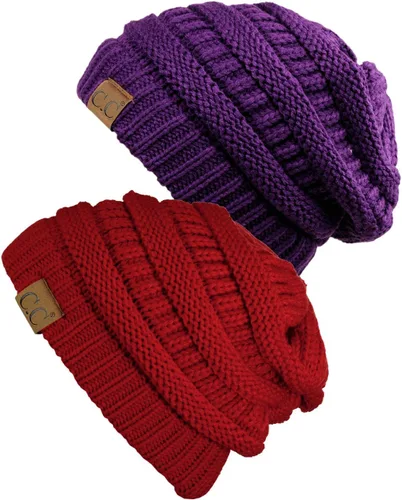 Miniatura 16 de Gorro a la moda de tejido suave abultado, cálido y elástico de C.C