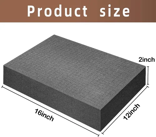 Miniatura 2 de DECOHS 4 Piezas de Espuma Pick and Pluck - Inserto de Espuma Separable de 16 x 12 x 2 Pulgadas - Láminas de Espuma Pre-Cubicadas Pluck con Base