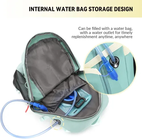 Miniatura 6 de Bseash 40L Mochila impermeable de senderismo y camping con funda para lluvia, mochila de deporte al aire libre para viajes, mochila de día