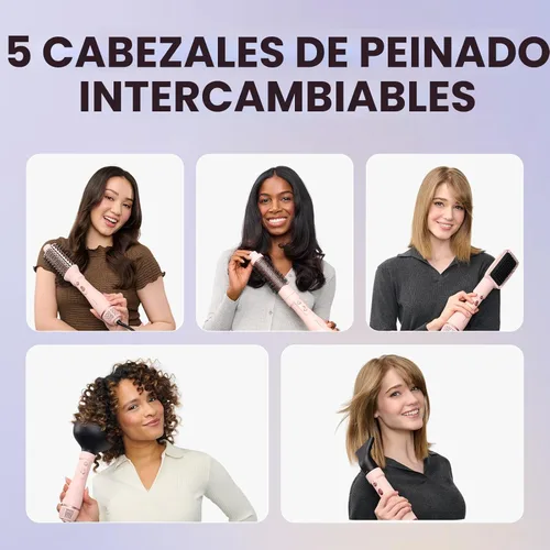 Miniatura 3 de Set de cepillo secador de pelo, Wavytalk Air Sculpt 5-en-1 set de cepillo de aire caliente, multi estilizador para secados en salón, rizos suaves