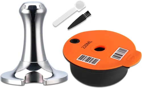 Miniatura 12 de Cápsulas de café recargables, cápsulas de café reutilizables de 7.4 fl oz para máquina de café Bosch Tas, cápsulas de café recargables con tapa
