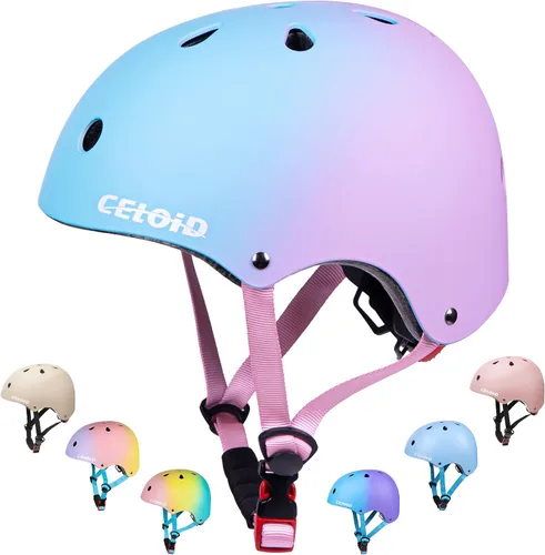 Miniatura 29 de Casco de bicicleta para niños, cascos de patineta para niños de 2 a 3 a 5 a 8 a 14 años, ajustable, multideporte, bicicleta, patinaje, fútbol