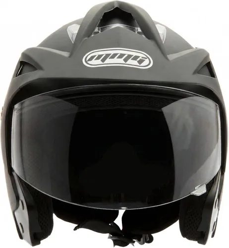 Miniatura 3 de MMG Model 20 - Casco abierto para motocicleta, DOT, uso legal en carretera, visera transparente abatible, negro mate (XL)