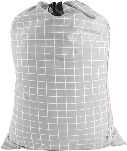 Miniatura 21 de Bolsa de lavandería SWISSELITE con asa y cordón, bolsa de lavandería grande y resistente, 28 x 40 pulgadas, bolsa de ropa sucia de viaje
