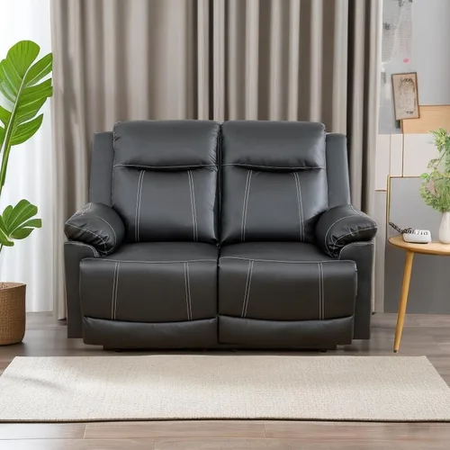 Miniatura 10 de A Ainehome Juego de sofá reclinable de lujo para sala de estar, juego de sofá reclinable de cuero y sillas de dos plazas, juegos de muebles de sala