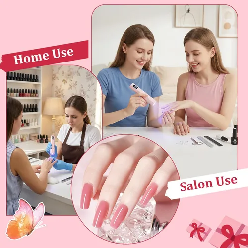 Miniatura 7 de Luz de uñas UV de mano con soporte, mini lámpara de uñas de mano con pantalla LED, lámpara de uñas recargable de curación flash, ajustes