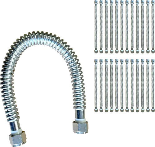 Miniatura 14 de PROCURU Paquete de 1 conector flexible para calentador de agua de acero inoxidable de 3/4 pulgadas FIP x 48 pulgadas (4 pies), certificado seguro