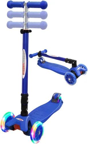 Miniatura 12 de ChromeWheels Patinetes Plegables para Niños, Patinete Deluxe con 4 Alturas Ajustables, Límite de Peso 132 libras, 3 Ruedas, Inclínate para Dirigir #