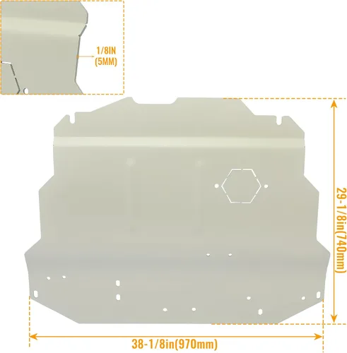 Miniatura 3 de ECOTRIC Placa deslizante de aluminio compatible con Volkswagen VW Jetta Golf Beetle MK4 1998-2010