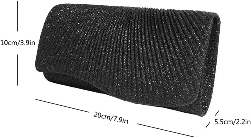 Miniatura 2 de AIJUN Clutch Purses for Women Sequin Envelope Evening Bag Party Prom Purse Bride Wedding Handbag with Chain
