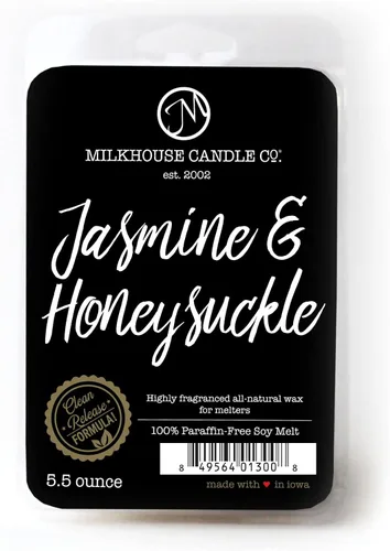 Milkhouse Candle Company, jazmín y madreselva, velas de cera de soja con fragancia derretida de la colección Creamery, 5.5 onzas