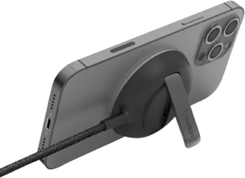 Miniatura 6 de Belkin Cargador inalámbrico, carga rápida de hasta 15 W con módulo oficial hecho para MagSafe y estilo de almohadilla, soporte de metal para iPhone