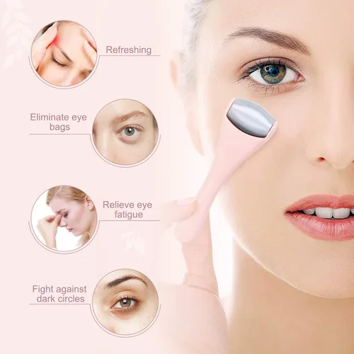 Miniatura 3 de Rodillo de hielo para cara y ojos, 2 unidades, rodillo facial para el cuidado de la piel para hinchazón, migraña, alivio del dolor, rodillo de ojos