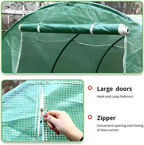 Miniatura 3 de Kit de invernadero para invernadero con ventanas de observación para plantas al aire libre, casas verdes para exteriores (L10 x 7 x 7 x 7 pies)