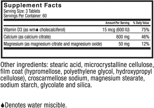 Miniatura 7 de Celebrate Vitamins Calcio Plus – 600 mg de citrato de calcio, 600 UI de vitamina D3 y 50 mg de magnesio para cirugía post bariátrica – Sin gluten