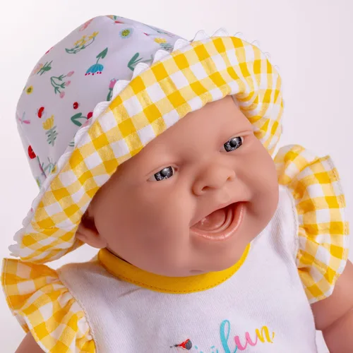 Miniatura 2 de JC Toys Lola Lemon Twist - Muñeca realista de 14 pulgadas con texto en inglés "Real Girl" All Vinyl Posable Play Doll – Cara feliz, vestida con 3