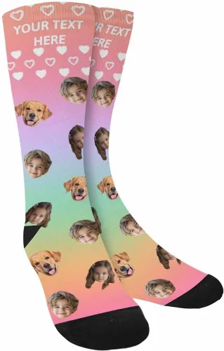 Miniatura 219 de Artsadd Calcetines personalizados para mujeres y hombres, amantes de los perros y gatos, regalos divertidos unisex personalizados