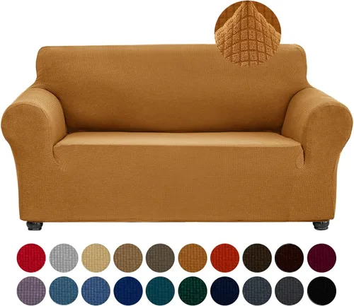 Miniatura 33 de Joccun Funda Elástica para Silla Sofá, Funda de Sofá de 1 Pieza Tela Jacquard de Spandex con Parte Inferior Elástica, Protector de Muebles Lavable