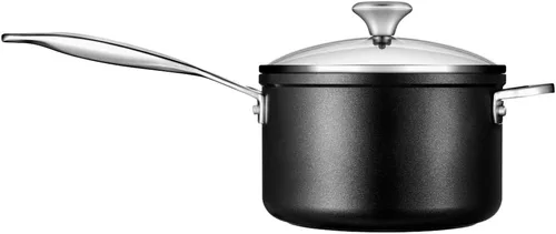 Miniatura 3 de Le Creuset Cacerola PRO antiadherente endurecida con tapa de vidrio, 3 cuartos de galón.