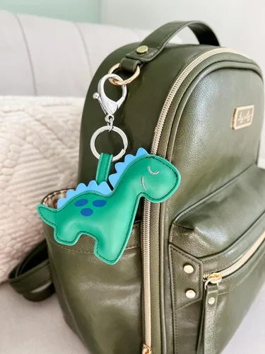 Miniatura 3 de Itzy Ritzy Puffy Diaper Bag Charm, Purse Charm and Keychain Vegan Leather Accessory Features A Durable Hinged Clasp and Modern Puffy Design