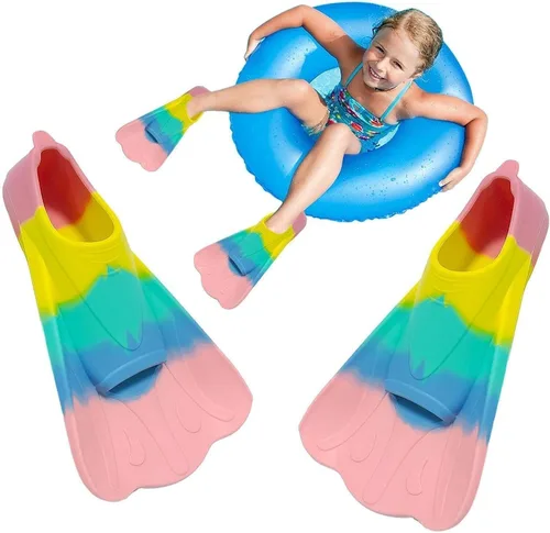 Miniatura 6 de Aletas de entrenamiento de natación para jóvenes, aletas cortas profesionales duraderas para jóvenes, aletas cortas de natación para adultos, aletas