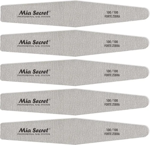 Mia Secret Forte Zebra Diamond Lima de uñas (centro rosa, 5)