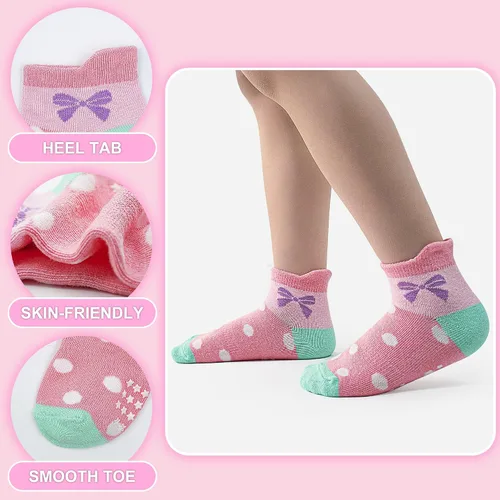 Miniatura 6 de ELUTONG - Calcetines para niños con agarre, antideslizantes, 12 pares para niños, niñas, bebés de 1 a 7 años