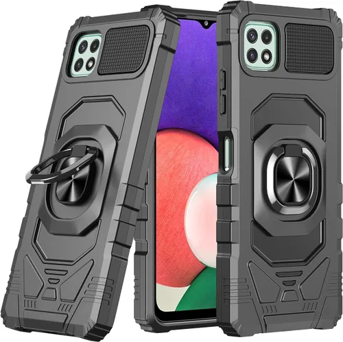 Miniatura 5 de Funda compatible con Boost Mobile Celero 5G Plus 2023 con protector de pantalla de vidrio [grado militar] anillo de montaje en automóvil con soporte