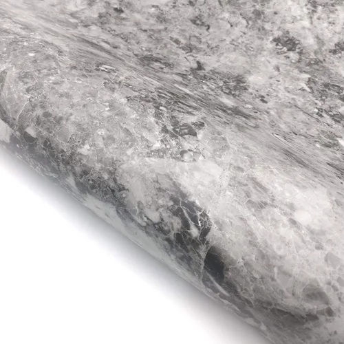 RoyalWallSkins Papel adhesivo de mármol mate, autoadhesivo y extraíble, película de vinilo impermeable para encimeras, armarios, muebles y Negro mate