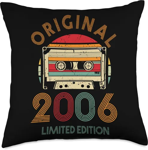 Miniatura 4 de Retro Limited Edition 2006 Cassette Tape 20th Birthday Throw Pillow