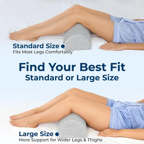 Miniatura 4 de 5 STARS UNITED Almohada de rodilla para personas que duermen de lado, cojín de media luna para cama, alivio del dolor de cadera, cojín de espuma