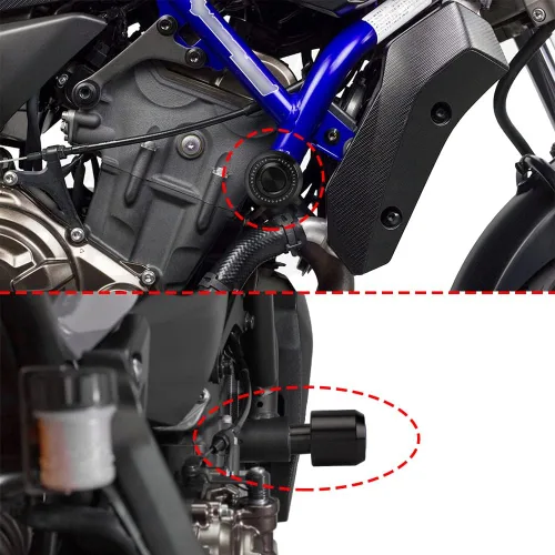 Miniatura 3 de Para Kawasaki Z900 Z900RS Z900SE 2017-2023 Marco de motocicleta Anti-colisión Protección contra caídas Slider Crash z 900 rs se Accesorios (negro)