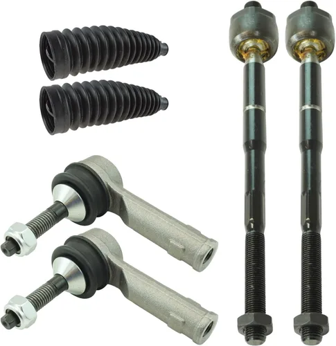 Miniatura 112 de TRQ Kit de dirección interior y exterior para lado del conductor y del pasajero delantero, con cremallera de dirección y fuelle de piñón compatible
