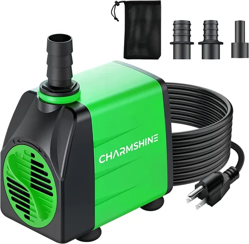 Bomba de agua sumergible para acuarios 396 GPH 20 W [2026 actualizada] Bomba de fuente hidropónica para estanque de peces de 1500 L/H Bomba de agua