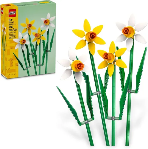 LEGO Narcisos - Juguete de construcción para niños, niñas y niños, a partir de 8 años - Regalo de cumpleaños para niños - Narciso artificial para