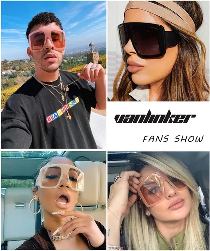 Miniatura 2 de VANLINKER Gafas de sol cuadradas de gran tamaño VL9579