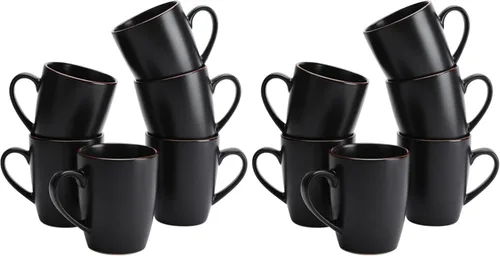 Miniatura 18 de famiware Venus - Tazas de café para 4, juego de tazas de 12 onzas, taza para beber con asa para café, té, cacao, leche, carbón