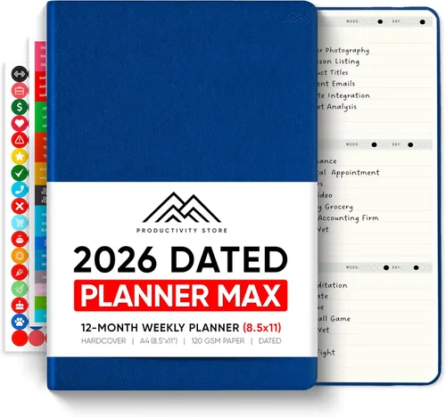 Miniatura 22 de Sin fecha, Agenda 2026, 8.5" x 11" - La Agenda de Productividad #1 para Lograr Tus Objetivos 2026 - Agenda 2026-2027 por PRODUCTIVITY STORE