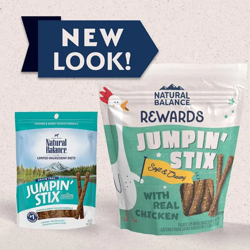 Miniatura 3 de Natural Balance Premios con ingredientes limitados Jumpin' Stix, golosinas sin granos para perros adultos de todas las razas, receta de pollo, 10