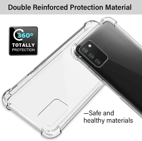 Miniatura 7 de Funda Samsung A03s, Samsung Galaxy A03s y protector de pantalla, a prueba de golpes, transparente, delgada, suave, de silicona TPU protectora