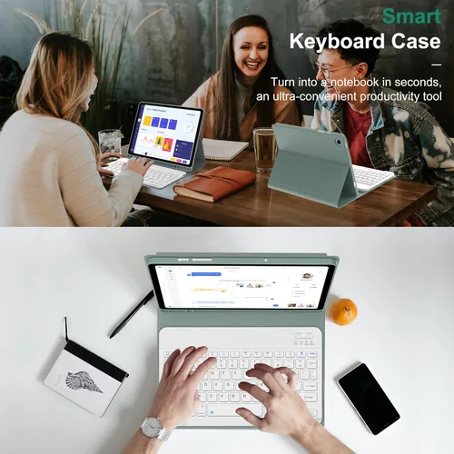 Miniatura 6 de Funda para teclado para Samsung Galaxy Tab A9 Plus 5G 11 pulgadas 2023 (SM-X210/X216/X218) - Teclado Bluetooth inalámbrico desmontable - Funda