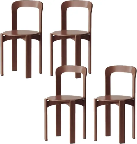 Miniatura 12 de Silla de comedor moderna y versátil, sillas de cocina con marco de madera apilable, silla lateral sin brazos, taburete para el hogar para habitación