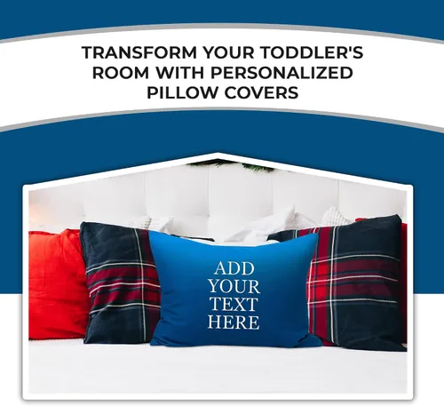 Miniatura 5 de Funda de almohada personalizada para niños pequeños, 14 x 20 pulgadas, microfibra súper suave, azul real, cierre de sobre, nombre personalizado